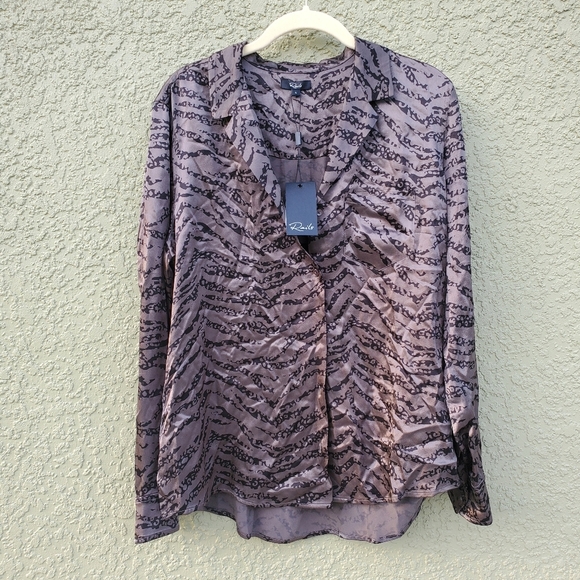 NWT Rails Rebel Shirt Olive Spotted Tiger Stripe - Picture 3 of 6